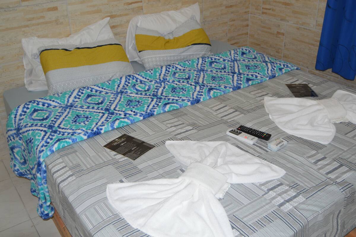 Blackout curtains, bed sheets