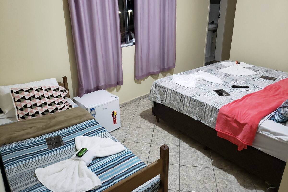 Blackout curtains, bed sheets