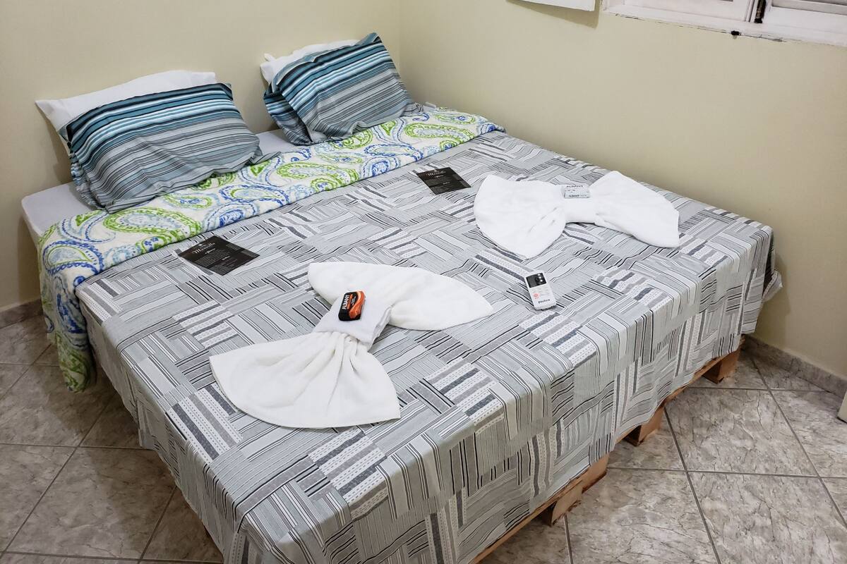 Blackout curtains, bed sheets