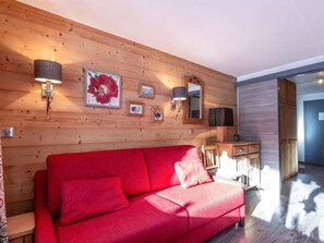 TV - Cozy studio 4 pers, ski-in/ski-out, terrace, garage, WIFI (La Clusaz)