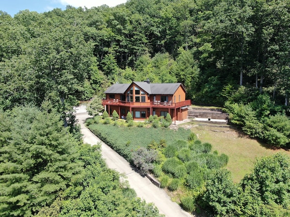 Exterior - Pisgah View Cabin - Year round Mountain View  - Convenient location (Hendersonville)