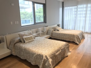 Deluxe Room, 2 Double Beds, Non Smoking, Canal View | Minibar, in-room safe, individually decorated, individually furnished