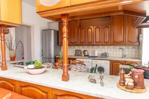 Fridge, oven, stovetop, coffee/tea maker - gatis house, naxos town center,suitable for families, groups, spaceus and cozy! (Naxos)