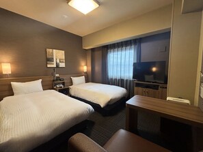 Desk, free WiFi, bed sheets