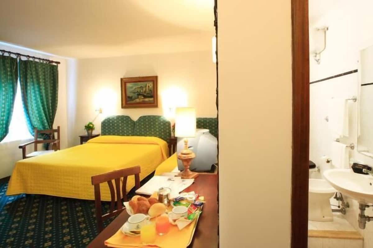 Desk, free WiFi, bed sheets