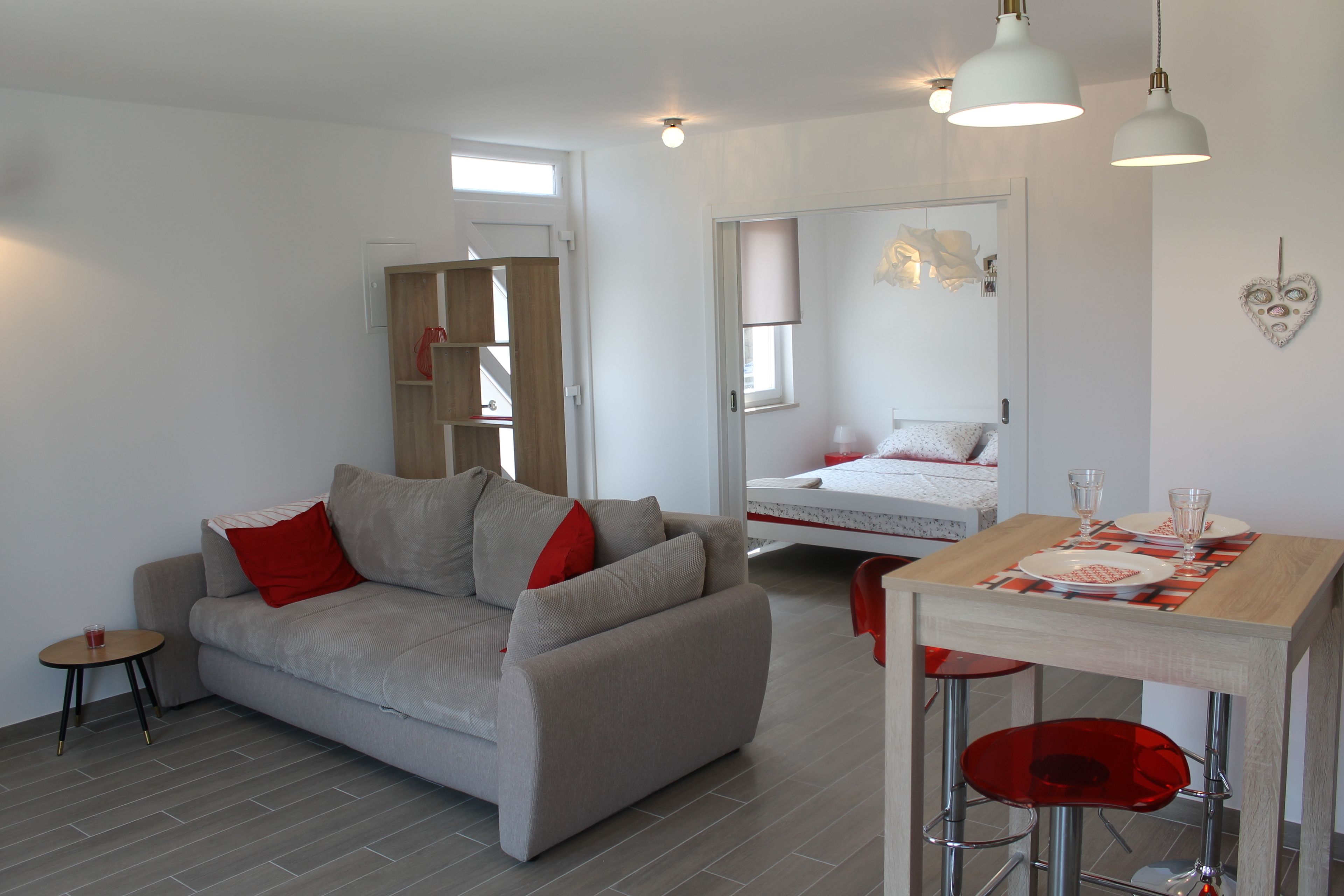 Apartment, 1 Bedroom, Terrace, Sea View | Living area | 43-inch flat-screen TV with satellite channels, TV