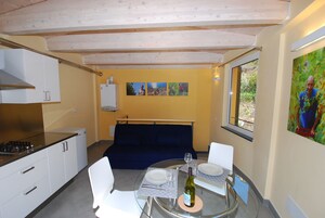 Apartment, 1 Bedroom | Private kitchen | Full-size fridge, stovetop, espresso maker, coffee/tea maker