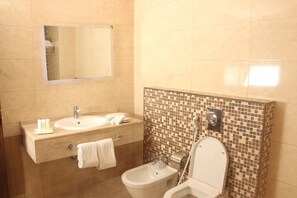 Dusche, Regendusche, Designer-Toilettenartikel, Haartrockner