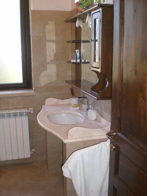 Shower, free toiletries, hair dryer, bidet