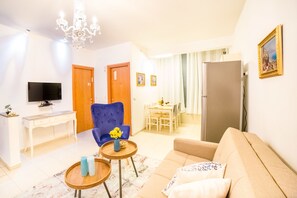 Studio, 1 Double Bed with Sofa bed, Non Smoking | Living area | LCD TV - Premium Suites On Beach Ben Yehuda 60B (Tel Aviv)