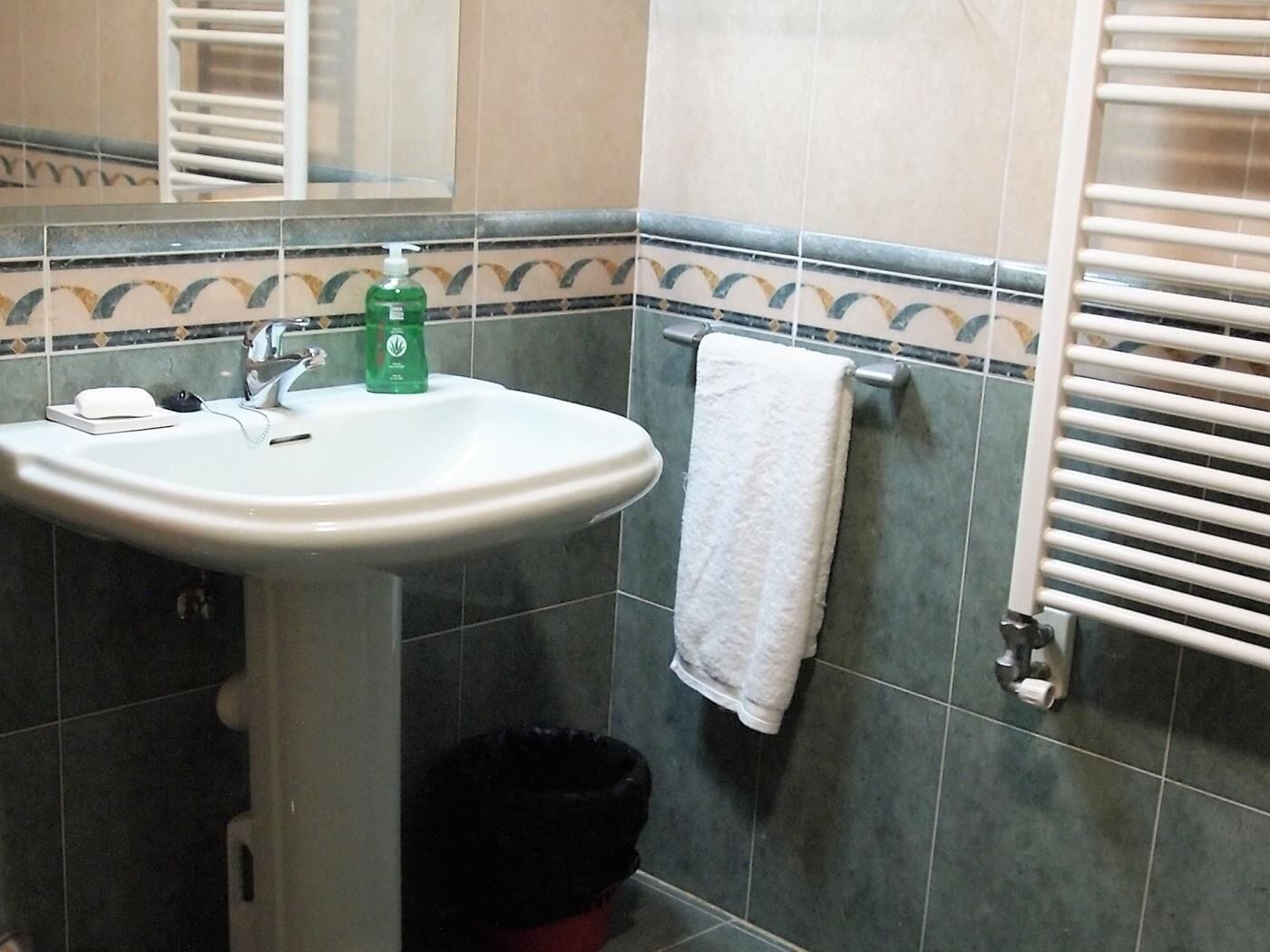 Bañera, artículos de higiene personal gratuitos y toallas