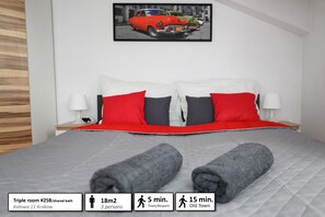 Standard Studio, 1 Queen Bed, Non Smoking | Laptop workspace, iron/ironing board, free WiFi, bed sheets - Station Apartments Kątowa 11 Krakow (Kraków)