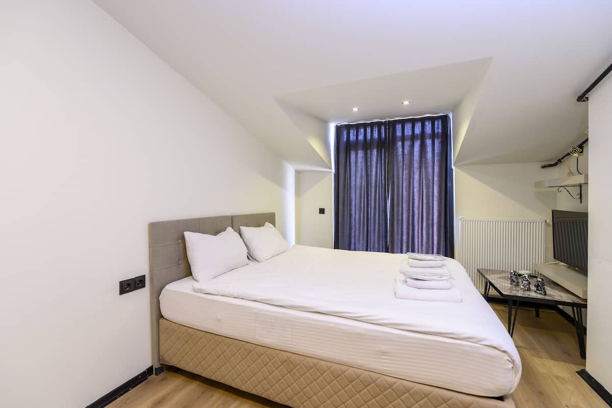 Executive Studio, Terrace 3 | Premium bedding, desk, blackout curtains, soundproofing