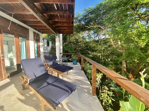 Terrace/patio - The White Turtle Villa  ~ Marigot Bay, private pool, water views. (Marigot Bay)