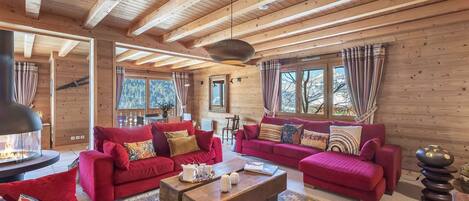 تلفزيون، مدفأة، مشغل دي في دي، كُتُب