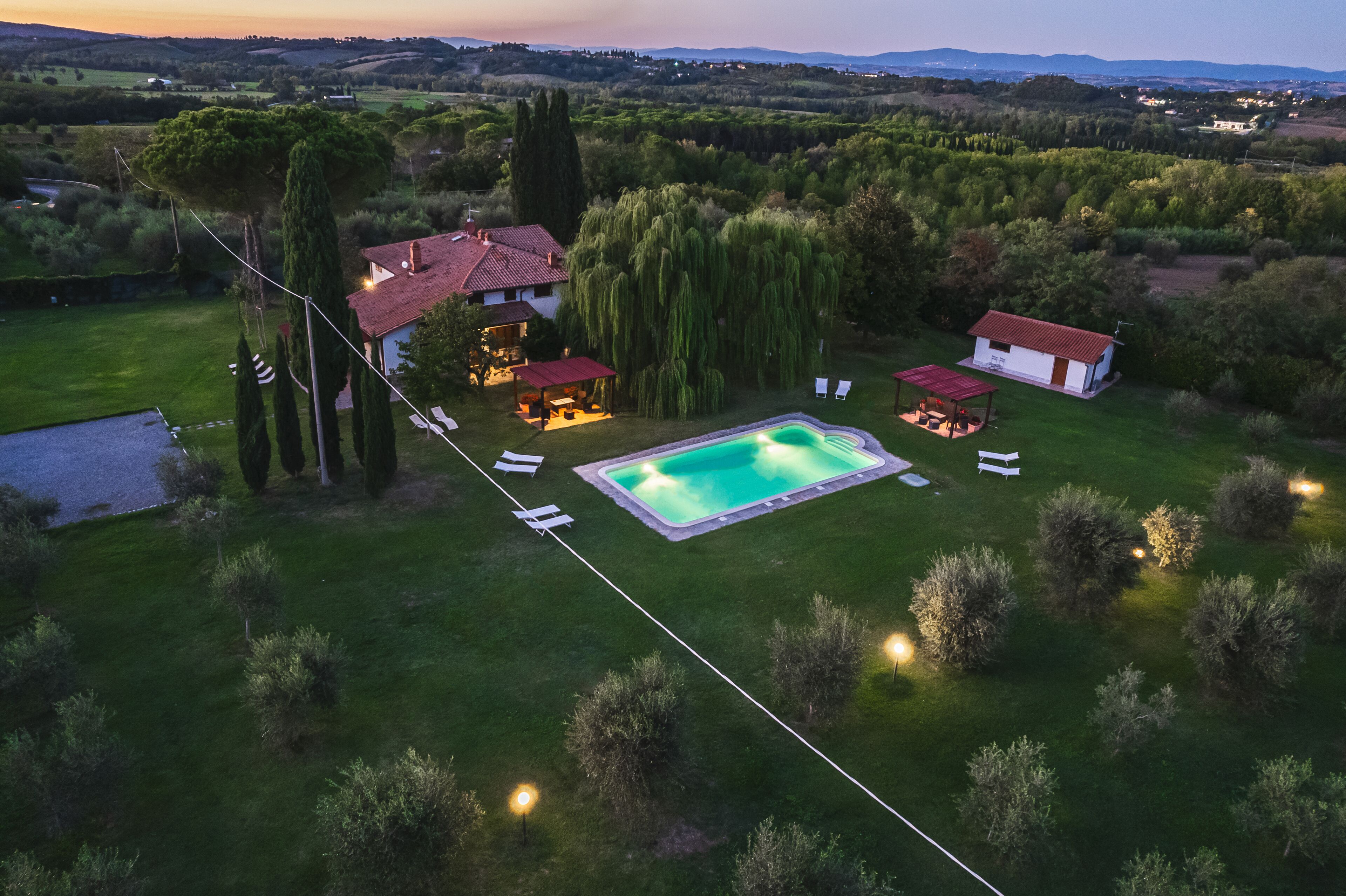 Front of property – evening/night