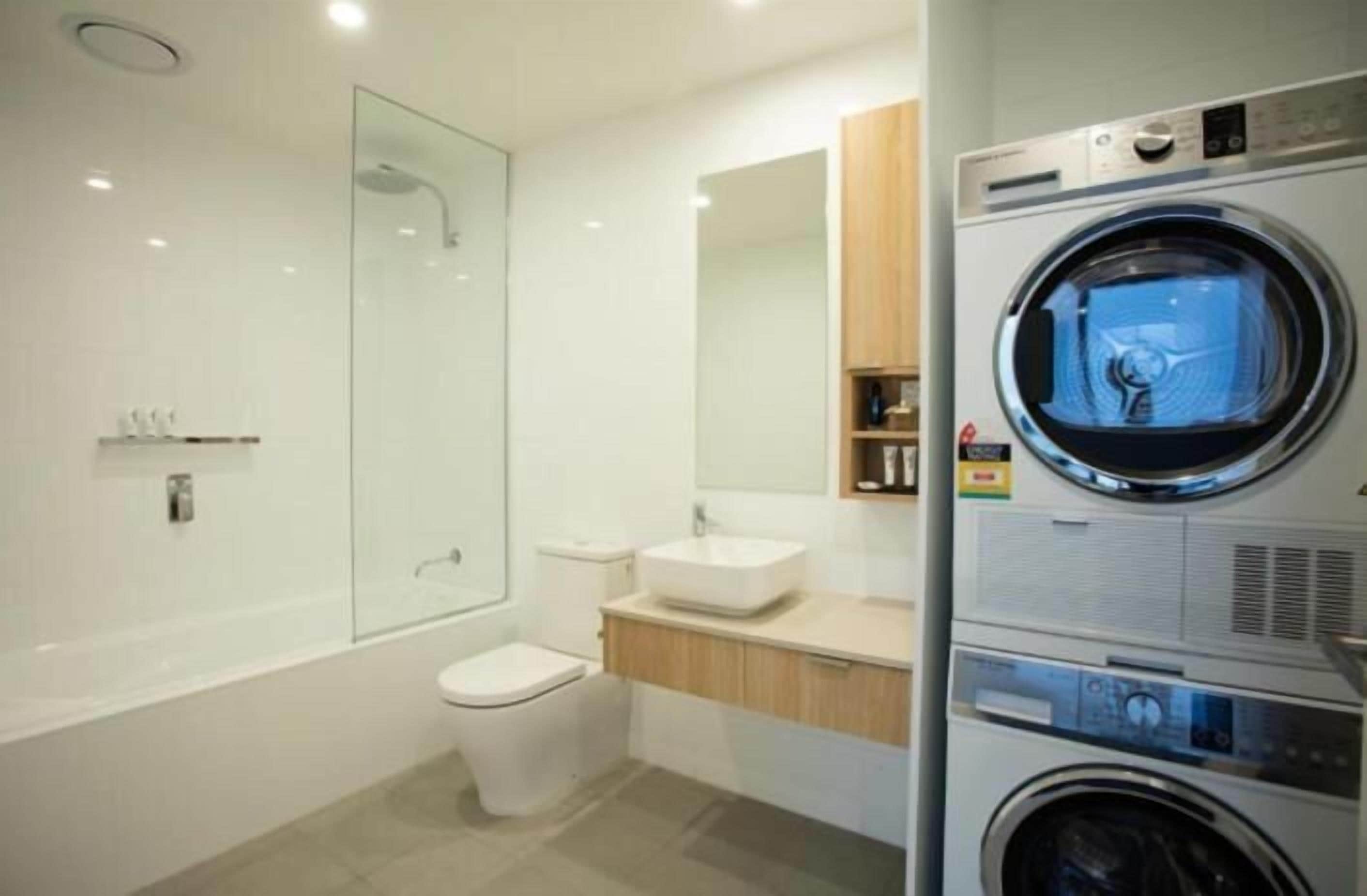 two bedroom apartment | bathroom | shower, free toiletries, hair dryer, slippers