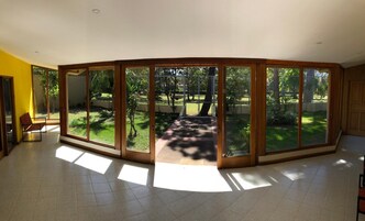 Shower, free toiletries, towels, soap