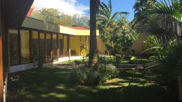 Set amidst a serene garden, this building offers a contemporary design with expansive views of the surrounding landscape.