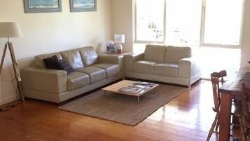 Smart TV, DVD player, books, video library