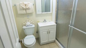 Sèche-cheveux, serviettes fournies, savon, papier toilette
