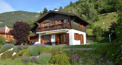 Loye: Chalet Le Colinet, close to Vercorin / Nax. Large sunny garden,