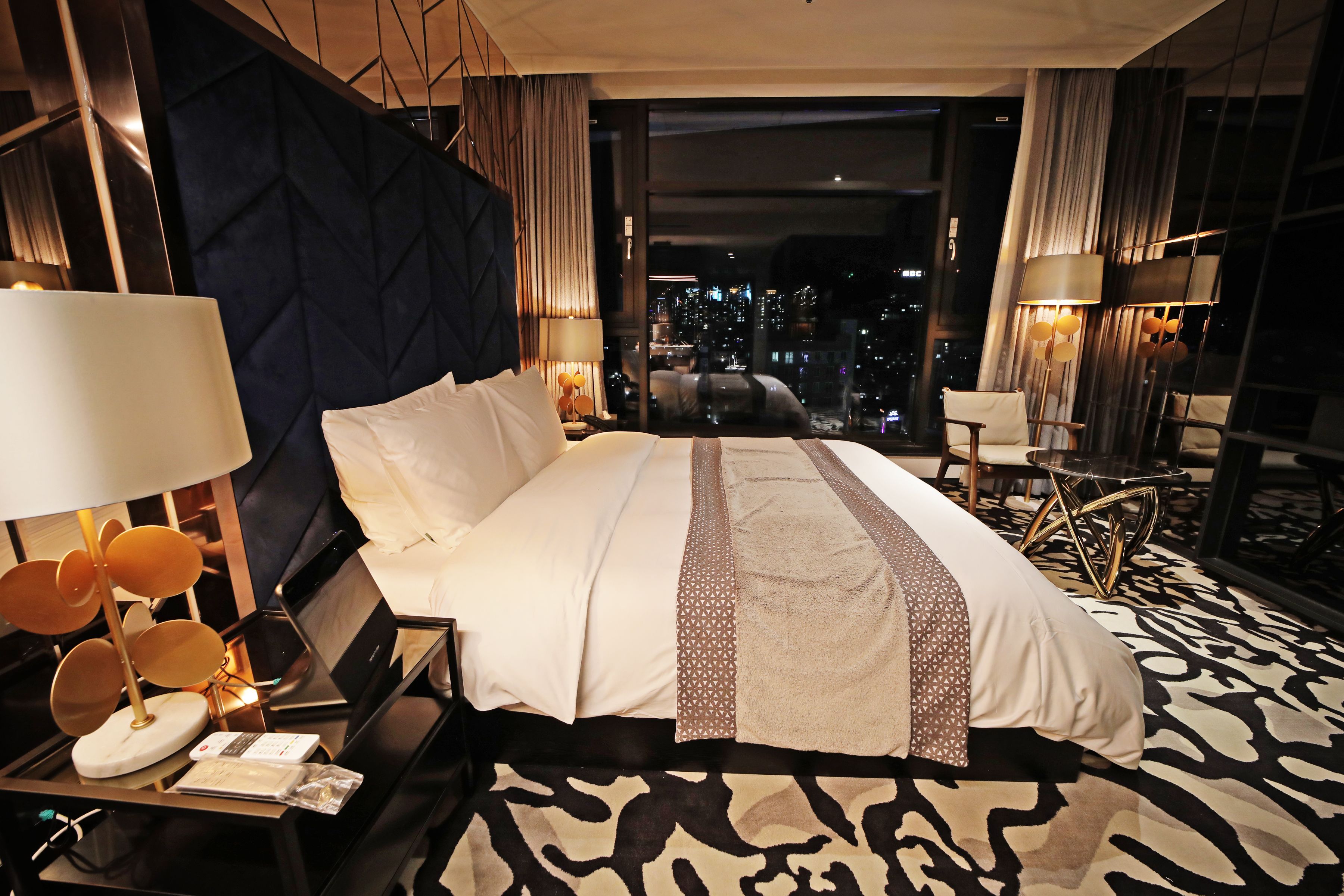 champagne gold | in-room safe, blackout curtains, soundproofing, iron/ironing board