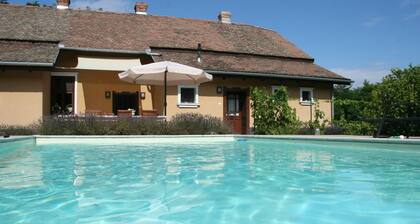 Country house, 8 people. Private parking, swimming pool and large private garden. At Lake Tisza.