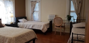Blackout curtains, free WiFi, bed sheets