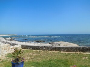 Beach nearby, sun loungers