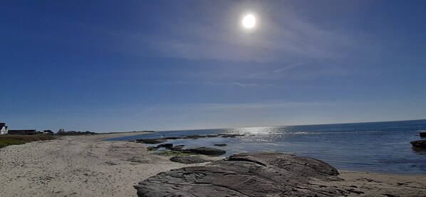 Beach nearby, sun-loungers