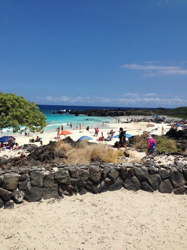 Beach - Aloha! Oceanfront, TV, Pool, Hot Tub, A/C. (Kailua Kona)