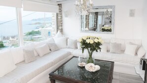 Villa, 3 Bedrooms, Private Pool, Sea View | Living area - Villa Romina by Mykonos Luxury (Mykonos)