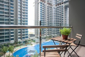 Balcony view - A2 LUXURY Atlantis Family Suites- Pool View-Jonker Melaka (Malacca City)