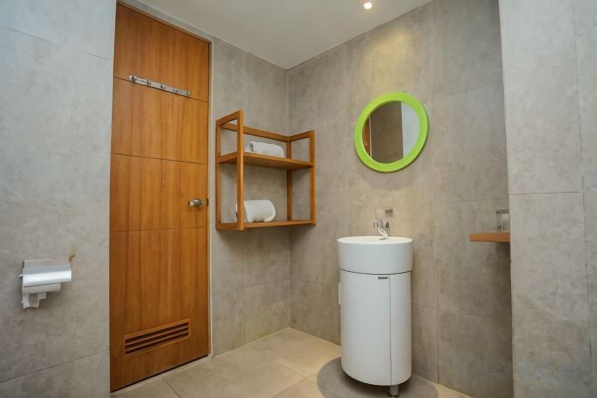 Bathroom | Shower, slippers, towels