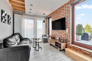 Premium Apartment, 2 Bedrooms, 2 Bathrooms (6 Adults) | Living area - Dom&House - Apartments Waterlane Island (Gdansk)