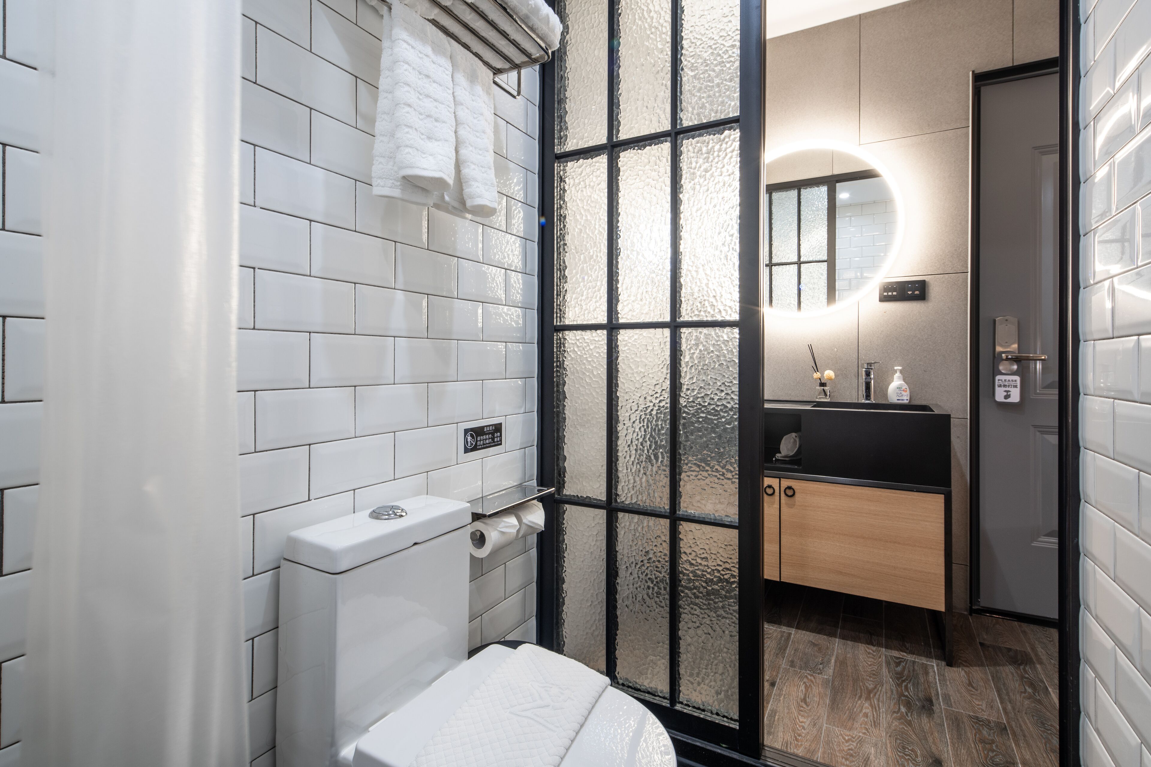 shower, rainfall showerhead, designer toiletries, hair dryer