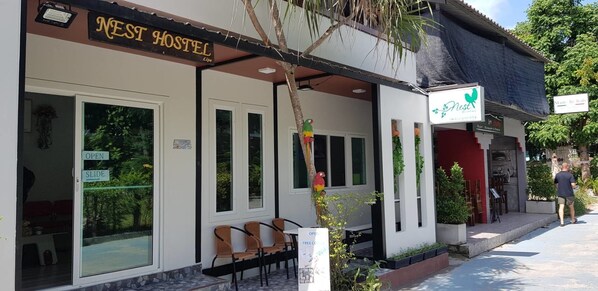 A szálláshely homlokzata