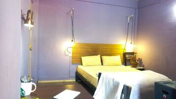 Desk, blackout curtains, iron/ironing board, free WiFi