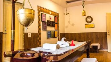 Facials, Ayurvedic treatments, massage/treatment rooms, massages