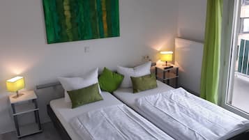 Standard-Apartment, 2Â Schlafzimmer | Allergikerbettwaren, schallisolierte Zimmer, kostenlose Babybetten