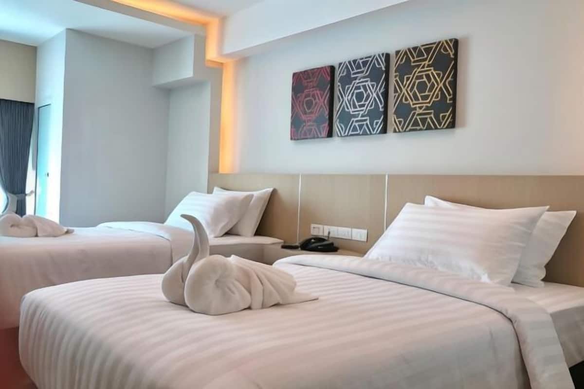 In-room safe, desk, laptop workspace, blackout curtains