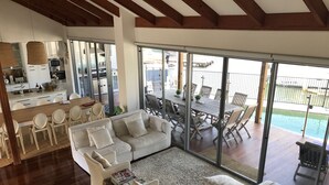 Superior Condo, 4 Bedrooms | Living room - Unwind in a Waterfront Haven (Runaway Bay)