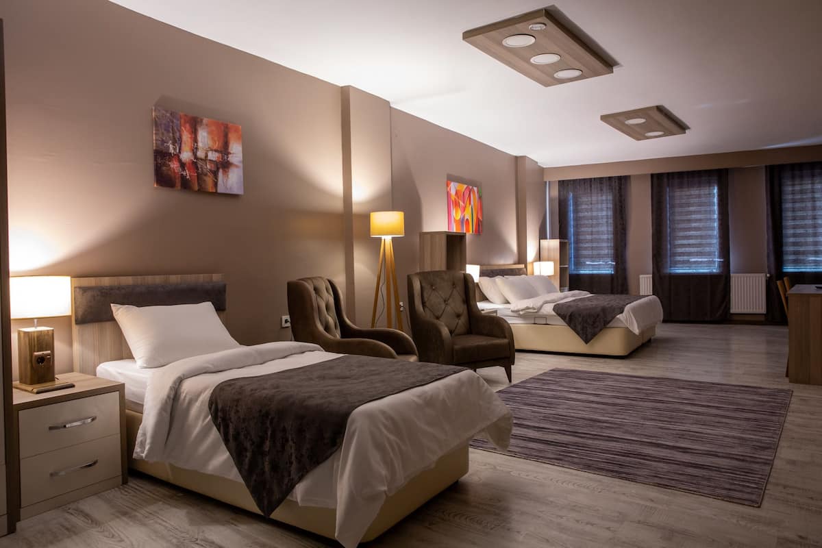 superior room | egyptian cotton sheets, premium bedding, down duvets, desk