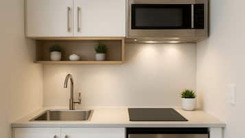 Apartment, 1 Schlafzimmer | Eigene Küche | Kühlschrank, Herdplatte, Wasserkocher mit Kaffee-/Teezubehör