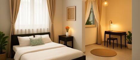 アパートメント 1 ベッドルーム | 3 室のベッドルーム、アイロン / アイロン台、WiFi (無料)