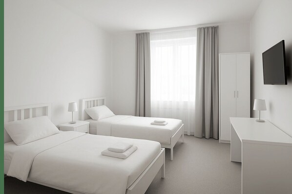 Apartment, 2 Bedrooms | Living room | Flat-screen TV, offices, computer monitors