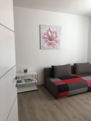 Departamento, 1 habitación, Terraza, vista parcial al mar (Nr.3) | Sala de estar | Televisión LCD 