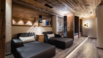 Sauna, hot tub, steam room, body treatments, prenatal massages