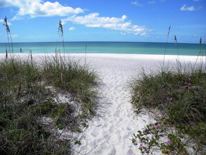 På stranden